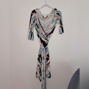 diane von furstenberg (DVF) multi color wrap dress